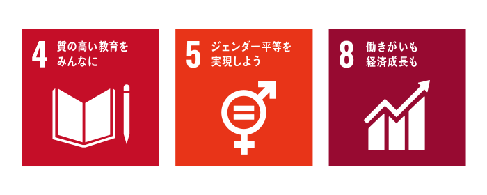 sdgs４、５、８